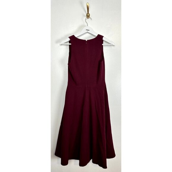 DRESS THE POPULATION Catalina Fit & Flare Cocktail Dress in Burgundy Size Small - Picture 7 of 10